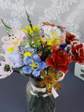 Glass Birth Month Flowers, Birth Flower Bouquet, Handmade Glass Flower Bouquet, Birthday Gift for Mom/Friends, Gift for Wedding ANNIVERSARY