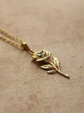 Flower pendant necklace, Flower necklace, Gold flower necklace, Anniversary gift, Rose necklace, Gold pendant necklace for women ANNIVERSARY