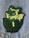 Sprigatito in a Green Flower Pot | Hard Enamel Collectible Pin flower spore