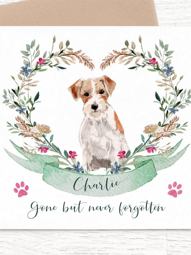 PERSONALIZED Pet Loss Card, Pet Sympathy Card Dog Sympathy Card, Personalised Dog Loss Card, Pet Memorial Card, Loss of Dog Card sympathy flower