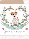 PERSONALIZED Pet Loss Card, Pet Sympathy Card Dog Sympathy Card, Personalised Dog Loss Card, Pet Memorial Card, Loss of Dog Card sympathy flower