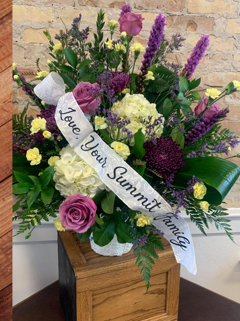 Personalized Ribbon | Funeral | Flower Arrangement | Memorial Ribbon| Custom printed w/your message | Satin Banner | Graduation ANNIVERSARY