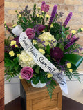 Personalized Ribbon | Funeral | Flower Arrangement | Memorial Ribbon| Custom printed w/your message | Satin Banner | Graduation ANNIVERSARY