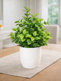 Faux Potted Plant Ð Artificial Greenery in White Pot faux plants