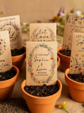 Personalized Wedding Favor Seed Packet Favors with Seeds Included, Custom Name & Date, Let Love Grow Wildflower, loral Garden Wedding Favor wedding flower