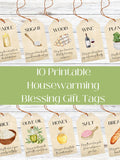 Printable Housewarming Blessing Gift Tags for New Homeowners Gift Baskets, Gift for Friends, First Home Gift, First Home Gift house warming flower
