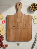 Personalized Charcuterie Platter Monogram Cutting Board Engraved Kitchen Gift Idea Custom  Wedding Present Anniversary Rustic Serving Block ANNIVERSARY