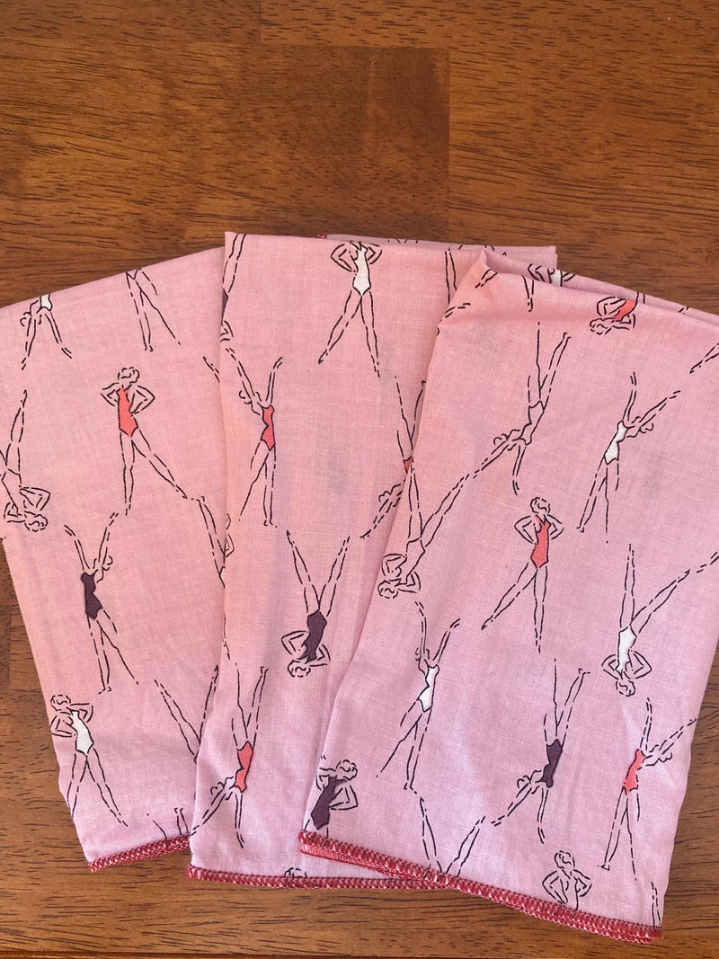 Mouchoirs lavables, motifs de gymnastes roses flower spore
