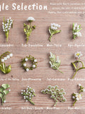 Personalized Birth Month Flower Brooch, Vintage Enamel Pin sympathy flower
