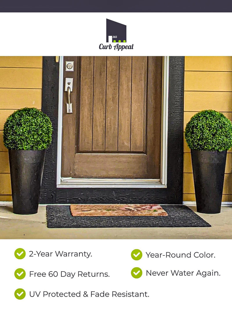 16" SET OF 2 Large Artificial Boxwood Topiary Balls- Outdoor Urn filler Artificial Outdoor Plant-Faux Plant Front Yard Winter Pot faux plants