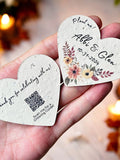 Seed Paper Heart Wedding Favor: Wildflower Seeds, Fall Theme Bulk Favours seeds bulk