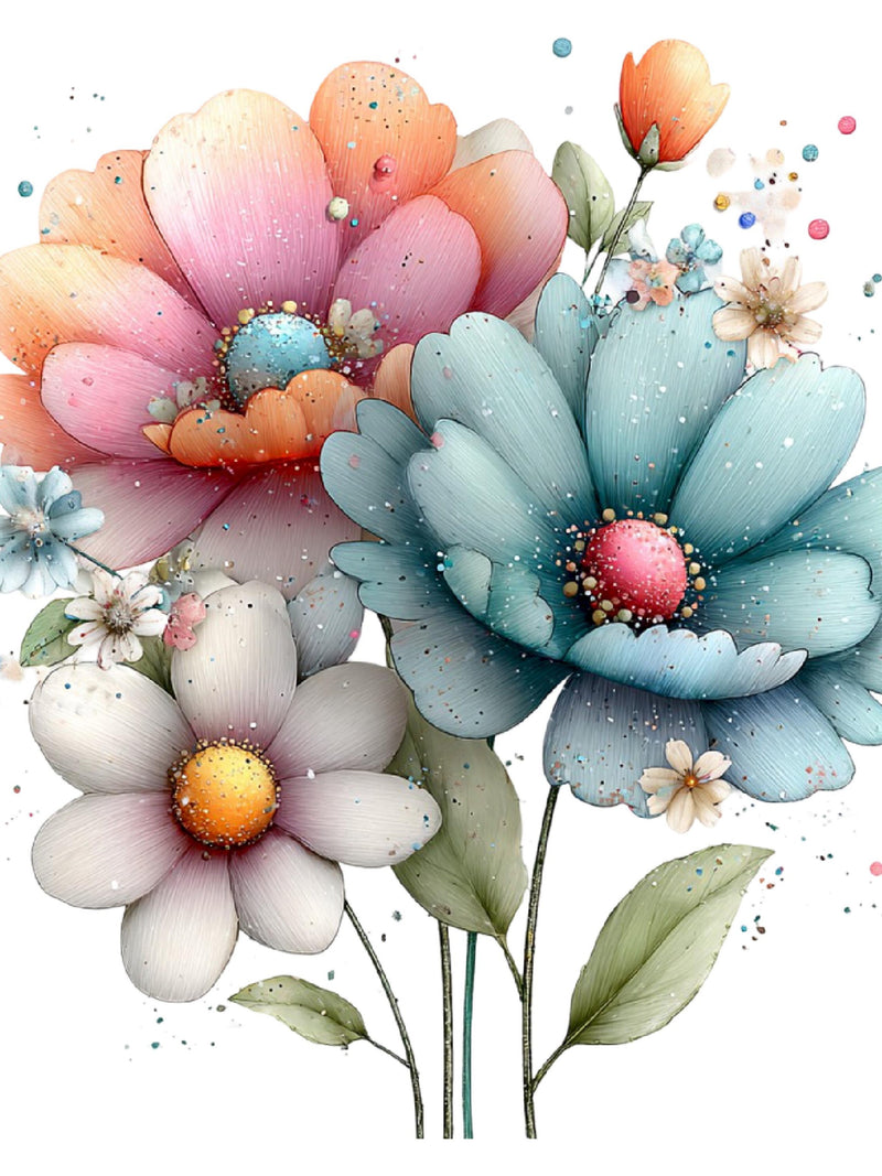 Birthday Flower Illustration Set: Celebration Floral Decor Art 36 PNG birthday flower