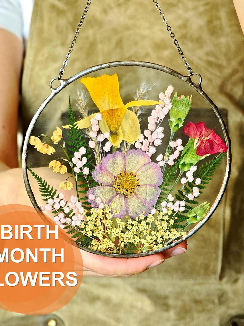 Personalized Birth Flower Bouquet in Custom frame birthday flower
