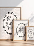 Romantic Botanical Wall Artwork Set of 3| Digital Download with Multiple Aspect Ratios Love Romance Flower