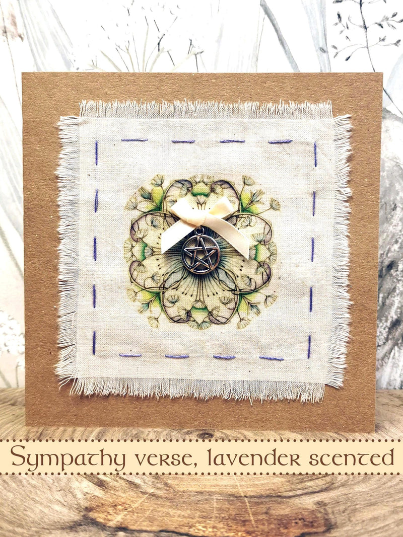 Pagan Sympathy Forget Me Not Bereavement Card sympathy flower