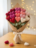 Crochet Heart Flower Bouquet Pattern, Valentine Amigurumi (PDF Pattern) Love Romance Flower