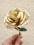 Personalized Paper Rose; Custom Book Page Roses; Wedding Gift; MotherÕs Day; Literary Centerpiece for Book Lover ANNIVERSARY