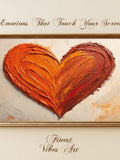 Abstract Heart Wall Art for Frame TV, Warm Love Painting, Modern Romantic Digital Art Love Romance Flower