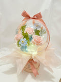 Acrylic Globe Preserved Flower Bouquet with LED ANNIVERSARY