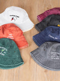 Custom Bucket hat, Embroidered text logo hat, Vintage bucket hat, Personalized women's hats, Bachelorette Party Gift, Gift For New Dad Mom silk flower