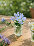 Handmade Glass Flower Mini Bouquet, Tiny Vase Decor, 12 Color Options FLOWER DELIVERY