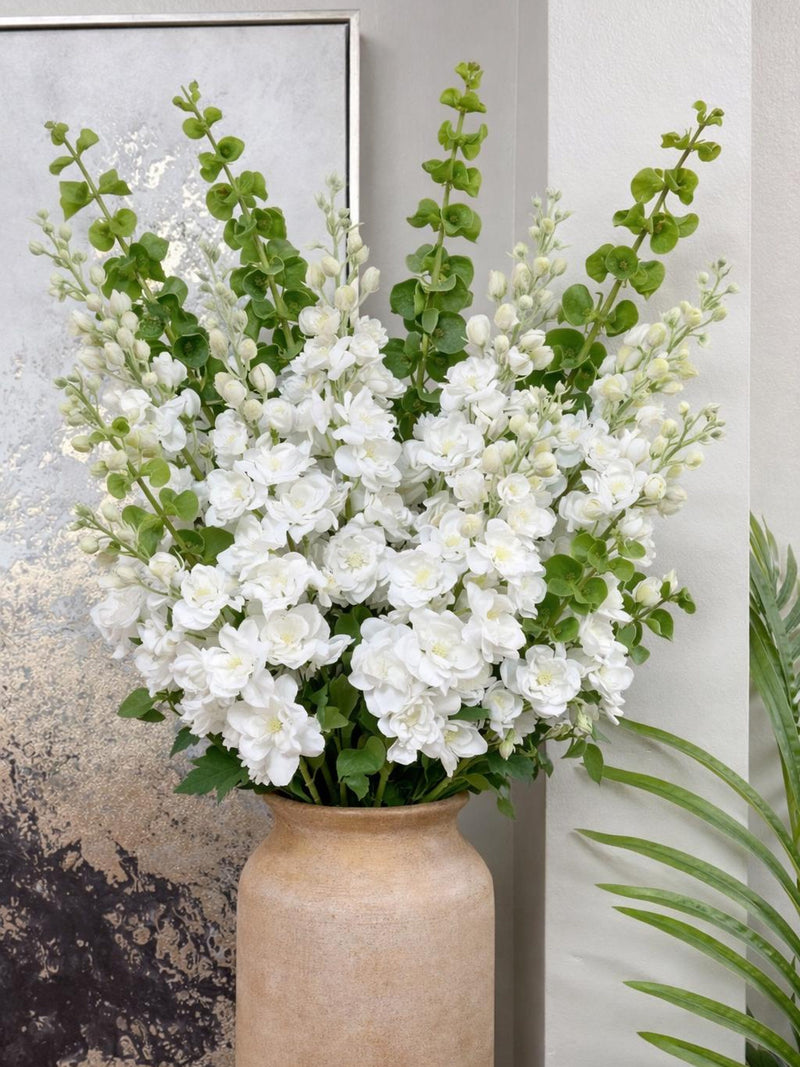 27" -Delphinium Flower Stem with Buds, Real Touch Petals, Artificial Flower Craft, Home Floral Decor, Wedding Party Arrangement Centerpiece FLOWER DELIVERY