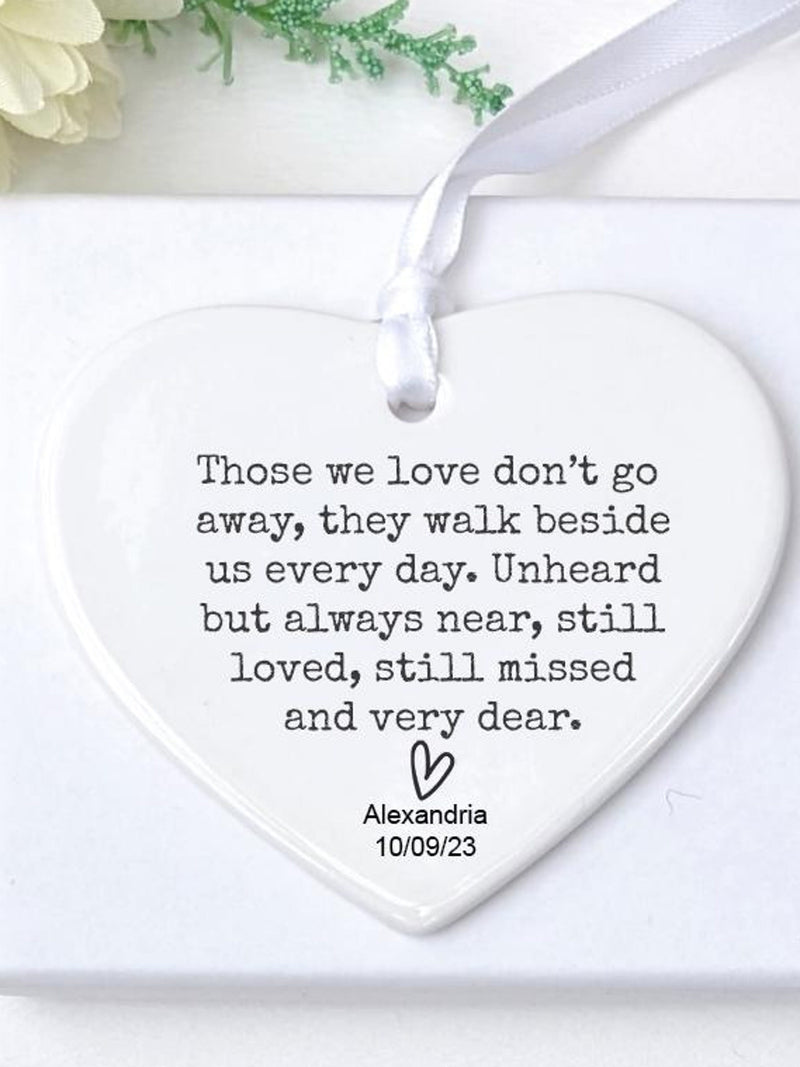 Memorial Ornament for Loved One Ð Handmade Ceramic Keepsake Ð Sympathy & Parent Loss, Condolence Gift sympathy flower