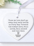 Memorial Ornament for Loved One Ð Handmade Ceramic Keepsake Ð Sympathy & Parent Loss, Condolence Gift sympathy flower