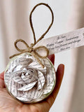 Personalised Cotton Rose, 2nd Wedding Anniversary Gift, Traditional Gift for Husband and Wife ANNIVERSARY