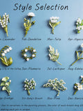 Birth Month Flower Brooch, Vintage Brooch, Wedding Brooch, Lily of the Valley Brooch, Birthday Gift for Her/Mom, Valentine's Day Gift wedding flower