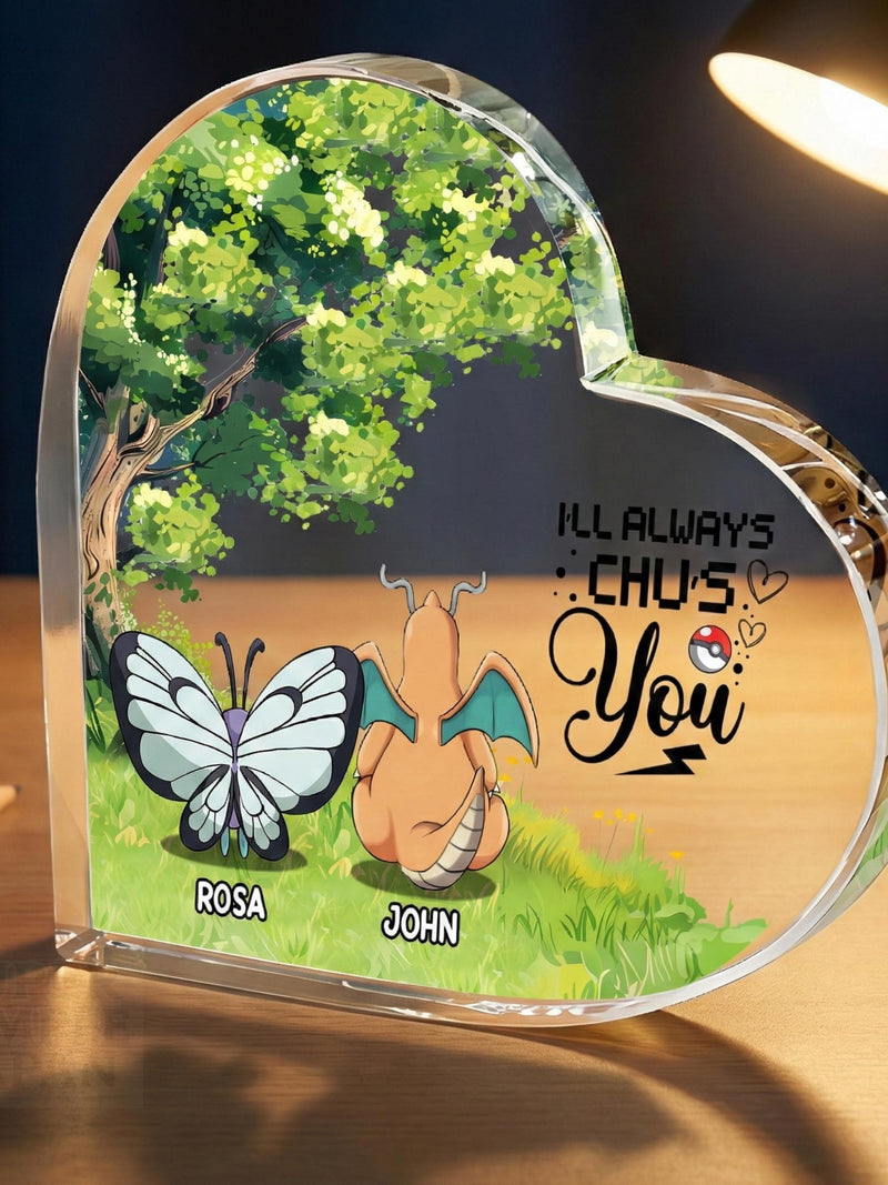 Personalized Poke Character Acrylic Plaque, Custom Poke Couple Portrait, Anniversary Valentine Gift for Boyfriend, Couples Decor ANNIVERSARY