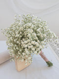 Baby's Breath Preserved Bridal Bouquet, Bohemian Wedding Dried Flowers Baby's Breath Boutonniere Crosage Hair Pin Bouquet
