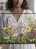 Pressed Flower cozy Suncatcher: Birthday Bouquet Stained Glass Frame birthday flower