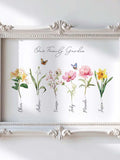 Personalized Family Birth Flower, Grandma's Garden Print (Digital Download) birthday flower