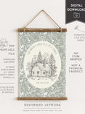 John Chrysostom Indeed A House Is A Little Church Rustic Christian House Warming Gift Early Church Father Christian Home Sign Rustic Sage house warming flower