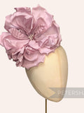Dusky Pink Silk 'Lucinda' Extra Large 20cm Rose Millinery Fascinator Flower Hat Mount silk flower