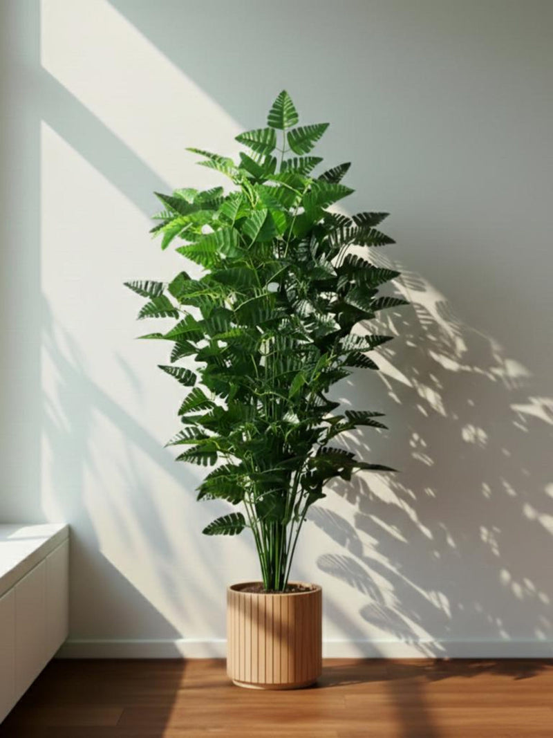 145cm Artificial Tropical Tree Faux Palm Monstera Fern Leaves Large Home Garden Decor faux plants
