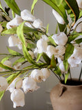 Cream White Long Stem Japanese Andromeda Ð Elegant Artificial Campanula, Realistic Faux Floral for Wedding, Home Decor & Arrangement silk flower