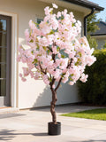 Cherry Blossom Potted Tree 50 cm Faux Plant|artificial sakura decor|indoor floor tree|pink blossoms|home office display faux plants