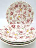 Copeland Spode Rosebud Chintz Fruit Sauce Bowls (2-8401 Pink Vine) - England flower spore