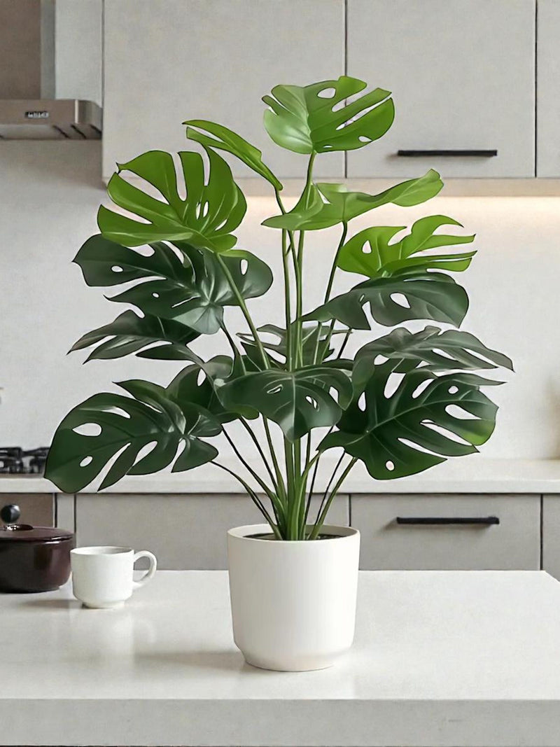 Faux Monstera Tree, Realistic Tropical Palm Leaf, Home Decor faux plants