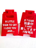 Love Sign Multi Language | Gift for Him Her Boyfriend Girlfriend | Valentine's Anniversary Present Love Romance Flower