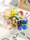 Glass Birth Month Flower Bouquet, Hand Blown Spring Flower Gift, Personalized Birthday Gift for Her, Floral Keepsake Decor birthday flower