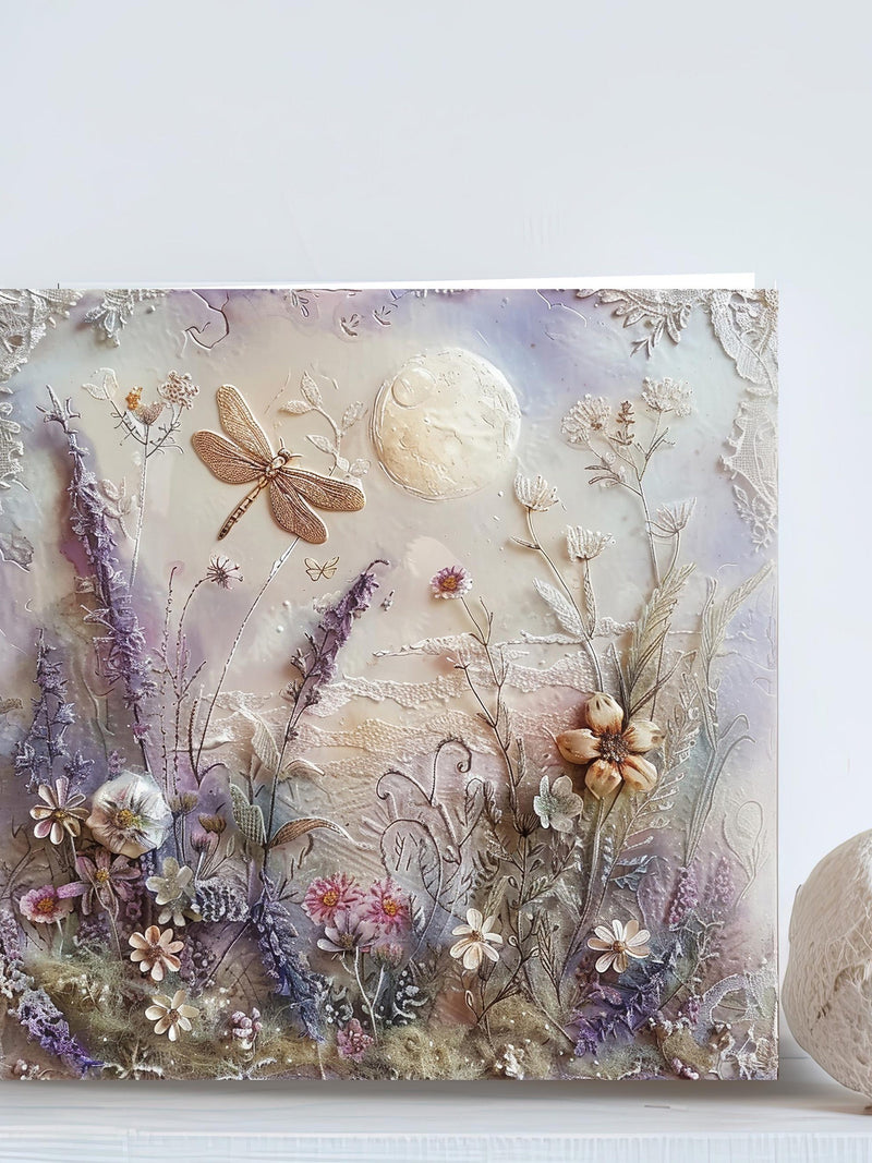 Personalised Spring Greeting Card, Vintage Style Birthday Gift, Cottagecore Provence Printed Stationary, Mother's Day Card birthday flower