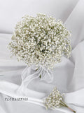 Boho White Babybreath Bridal Bouquet Set/Spring bridal Wedding bouqeut/Customized Decorative Bouquets/ gift for her Bouquet