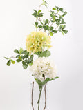 Link 25_21.5 in Fleur Artificielle: Preserved Giant Hydrangea, Single Stem Artificial Flower in Satin for Wedding & Statement Decor. FLOWER DELIVERY