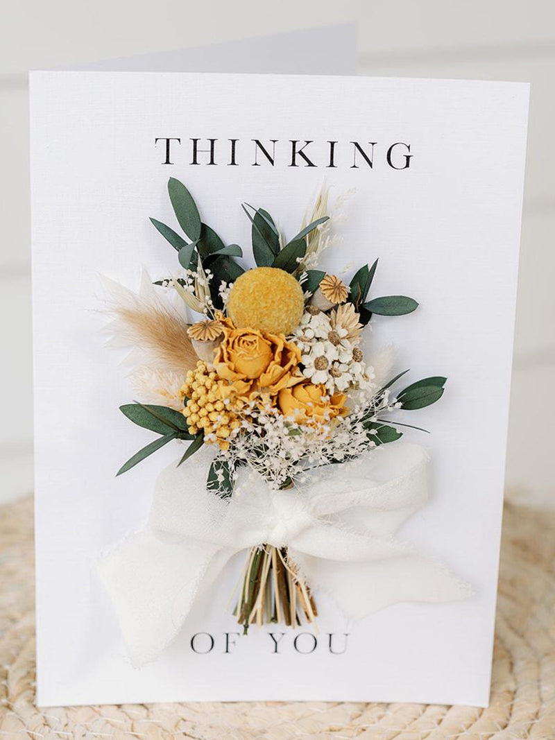 Thinking of you | Sympathy Dried Flower Bunch Greetings Card Gift sympathy flower