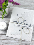 Handmade Embossed Floral Anniversary Card | Gold Detail ANNIVERSARY