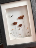 Sea Glass Art Sunflowers Pebble Art Flowers Sea Glass Art Butterfly Floral Wall Art For Bathroom Decor House Warming Gift For Nature Lover house warming flower