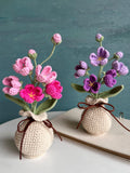 Mothers day Gift Handmade Crochet Flowers Pot, Knitted Plant for Mom, Grandma,Birthday, Thank you, Get Well, Wedding Favors, Bridesmaid birthday flower